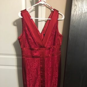 Formal red midi dress